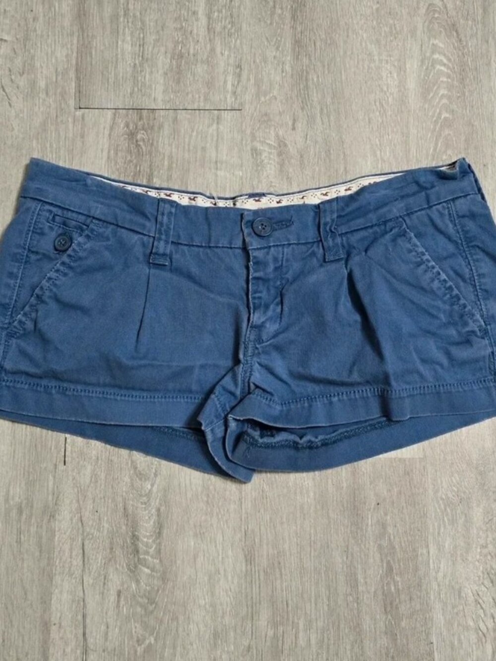 Women's Vintage Y2K Low-Rise Blue Mini Shorts — S / US 4–6